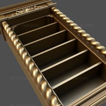 3D model 3d stl cabinet model with shelves, file for cnc machine tool (STL)