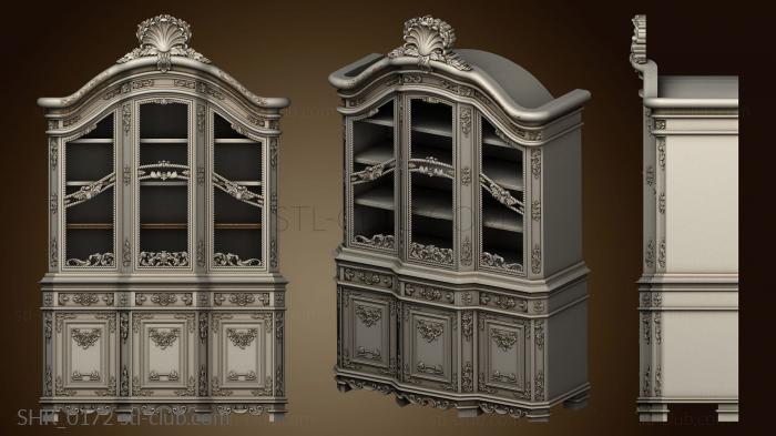 Витрина по каталогу эскизов мебели 16 века CUPBOARD0067 LouisXVIfurniture239 вариант1