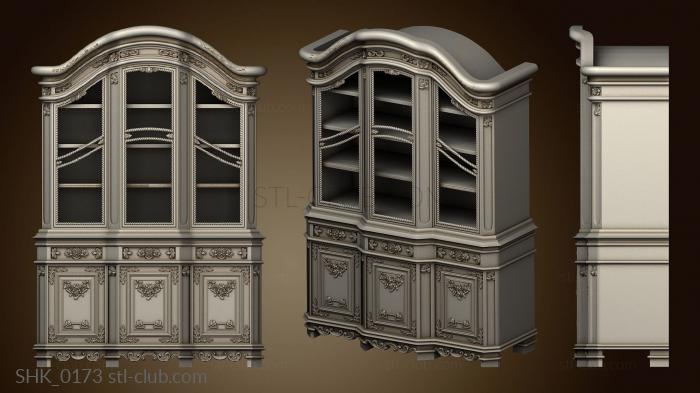 3D мадэль Витрина по каталогу эскизов мебели 16 века CUPBOARD0067 LouisXVIfurniture239 вариант2 (STL)