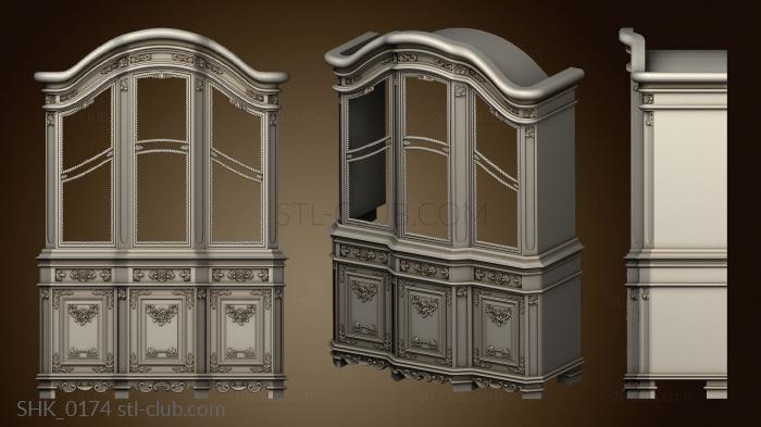 3D модель Шкаф CUPBOARD0067 LouisXVIfurniture239 По Каталогу фурнитуры 16 века (STL)