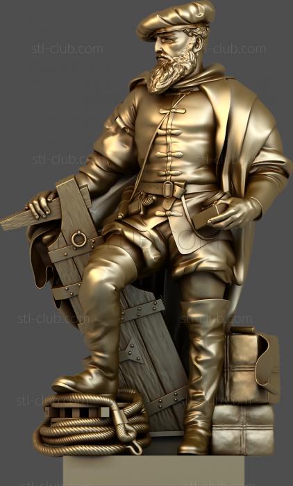 3d stl model figurines of men, file for cnc