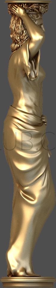 3D model 3d stl model figurine of a woman, file for cnc (STL)