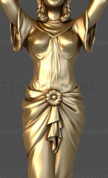 3D model 3d stl model figurine of a woman, file for cnc (STL)