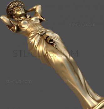 3D model 3d stl model figurine of a woman, file for cnc (STL)