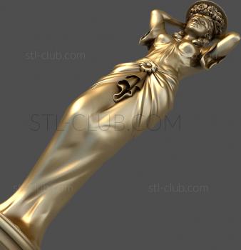 3D model 3d stl model figurine of a woman, file for cnc (STL)