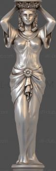 3D model 3d stl model figurine of a woman, file for cnc (STL)