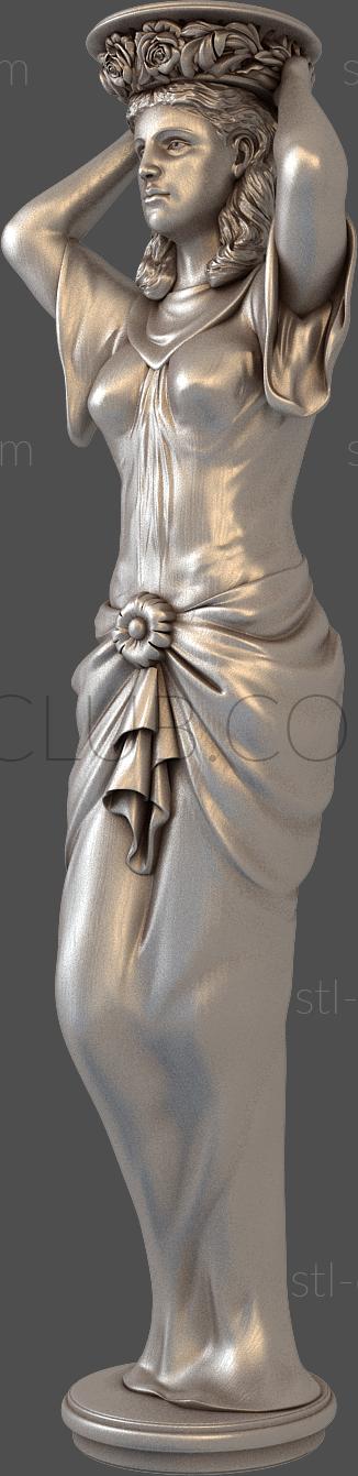 3D model 3d stl model figurine of a woman, file for cnc (STL)