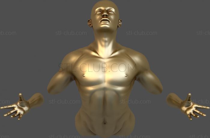 3D модель 3d stl модель статуэтки человека (STL)