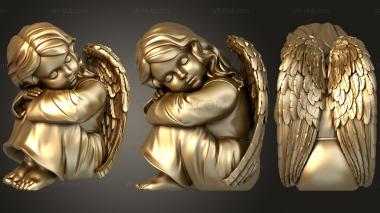 3D model Angel sitting down (STL)