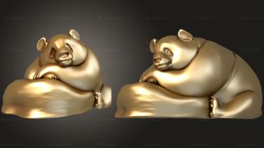 3D model Panda on a rock (STL)