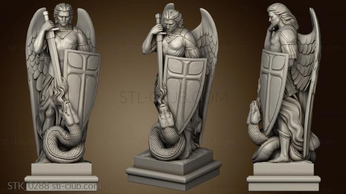 3D model Statue of the Archangel Michael in Mexico (STL)