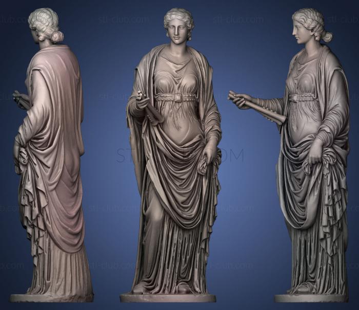 3D model Aelia Flaccilla restored in 18C as Muse (STL)