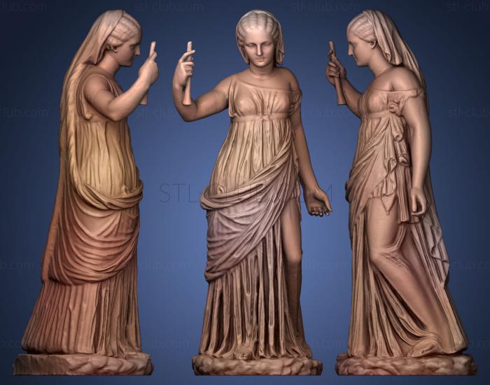 3D model Apollo and the Muses Euterpe restored (STL)