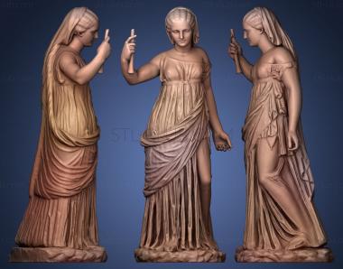 3D model Apollo and the Muses Euterpe restored (STL)