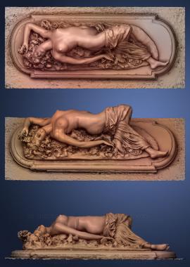 3D model bacchante couchee petit palais paris (STL)