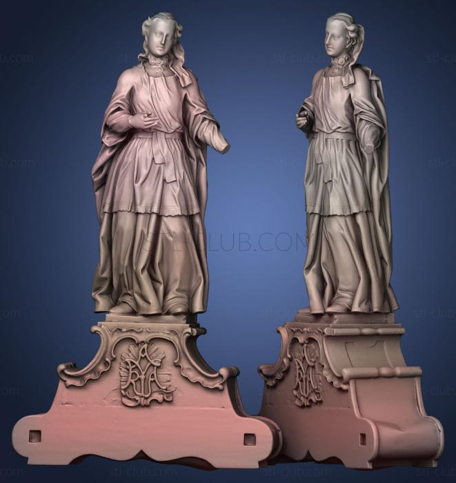 3D model Baroque sculpture No 9 from Krzeszw Abbey (STL)