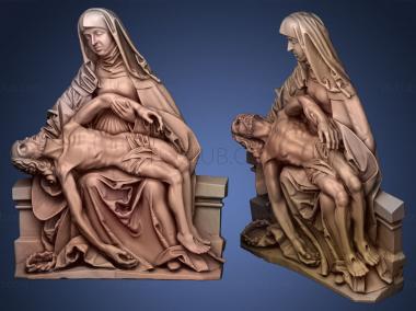 3D model Gothic Pieta from Krzeszw Abbey (STL)