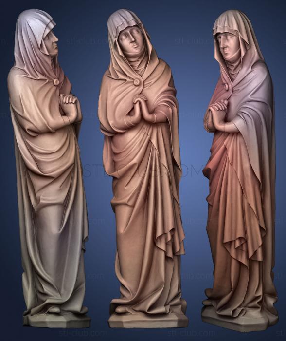 3D model Gothic sculpture No 2 from Krzeszw Abbey (STL)