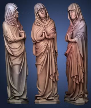 3D model Gothic sculpture No 2 from Krzeszw Abbey (STL)