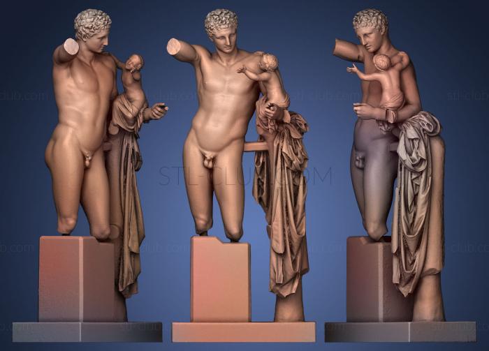 3D model Hermes mit Dionysosknaben (STL)