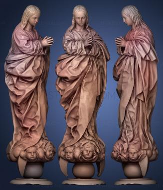 3D model Inmaculada Concepcin with angels (STL)