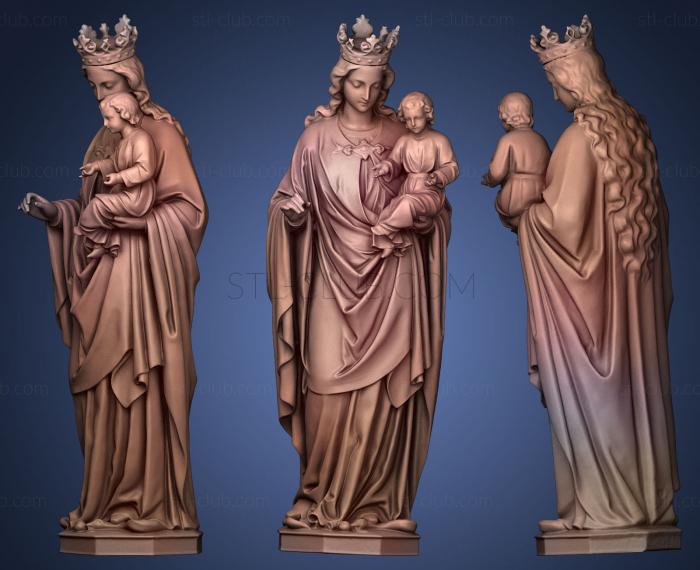 3D model Madonna and Child Jesus (STL)