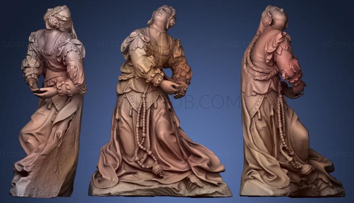 3D model Statuette Madeleine au pied de la Croix (STL)