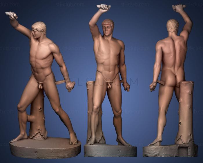 3D model Tyrannicides Group Harmodios pose (STL)