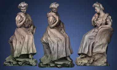 3D model Lady with a Fox Luna Amalia Drexler (STL)