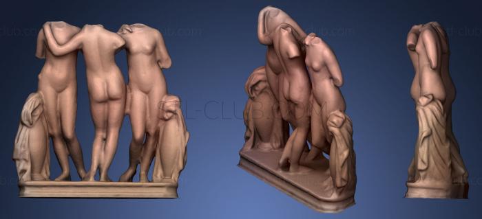 3D model Three Graces Sculpture (STL)