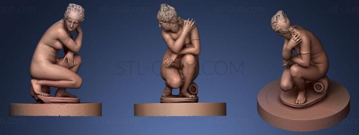 3D model Aphrodite crouching at her bath (STL)