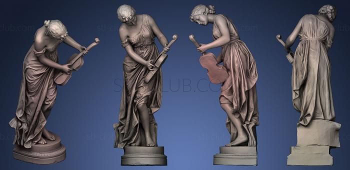 3D model Muchacha tocando el Violin (STL)