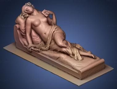 3D model Siesta Statue Louvre Museum Paris (STL)