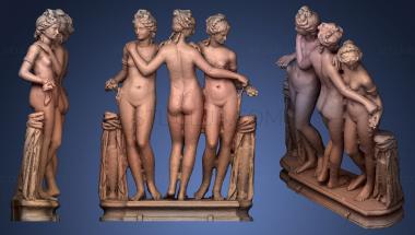 3D model trois graces louvre (STL)