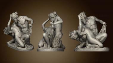 3D model Satyre et bacchante James Pradier Louvre Paris France (STL)