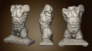 3D model Torso Of The Falling Man Lous Xiv At The Rodin Museum Paris France (STL)