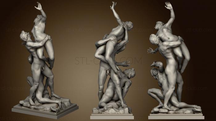 Статуи античные и исторические Похищение сабинянки Лоджия деи Ланци Флоренция Италия