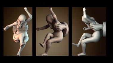 3D модель Скульптура «Плененные объятия» (STL)