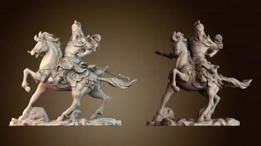 3D модель Гуань Гун на коне (STL)