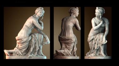 3D model Girl Putting on Sandals at Bode Museum, Berlin (STL)