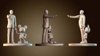 3D мадэль Скульптура «Партнеры Диснея» в Диснейленде, Калифорния (STL)