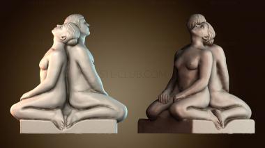 3D модель Мужчина Женщина в парке скульптур Вигеланда, Норвегия (STL)