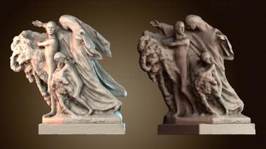 3D model Belgiums Gratitude for British Aid at Victoria Embankment, London (STL)