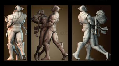 3D модель Росомаха и Джин Супермен (STL)