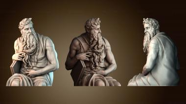 3D модель Моисей (верхняя половина) (STL)