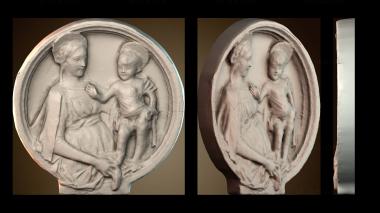 3D модель Рельеф с Марией и Иисусом (STL)