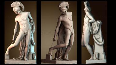 3D модель Ахиллес, раненный в пятку Парисом (STL)