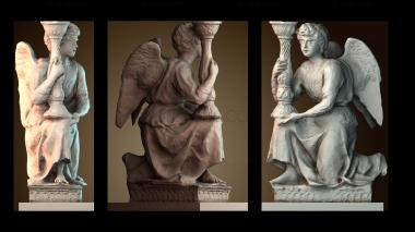 3D модель Ангел с подсвечником (STL)