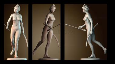 3D мадэль Диана охотница в Лувре, Париж, Франция (STL)