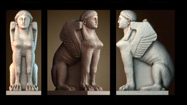 3D model Greek sphinx (STL)
